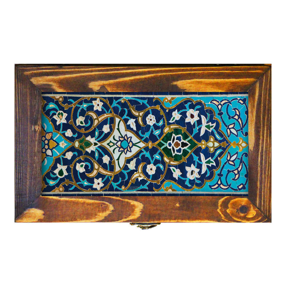 صندوق تخزين أدوات المائدة الخشبي نموذج نغار