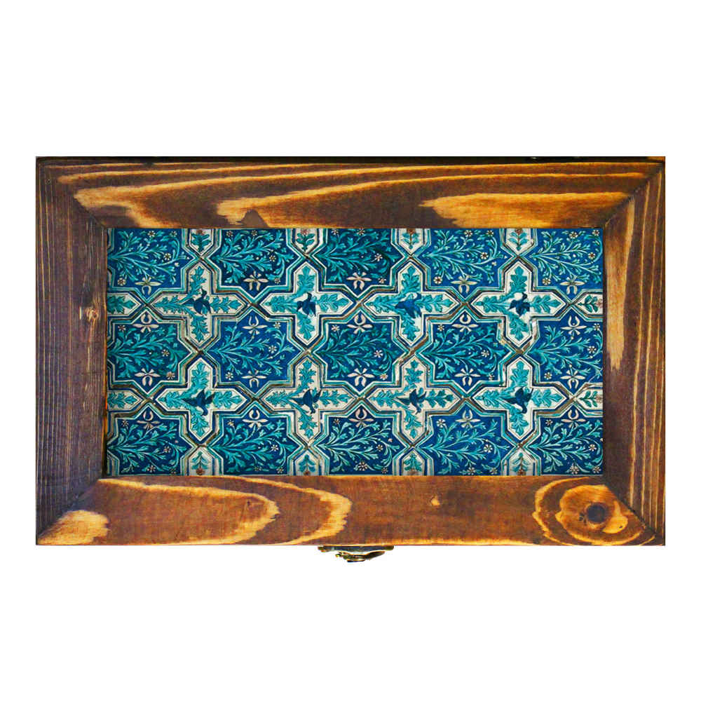 صندوق تخزين أدوات المائدة الخشبي نموذج باليز