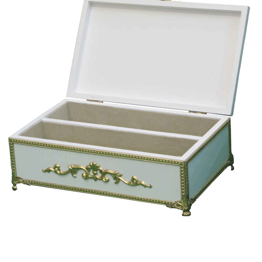 صندوق تخزين أدوات المائدة الخشبي نموذج كماند