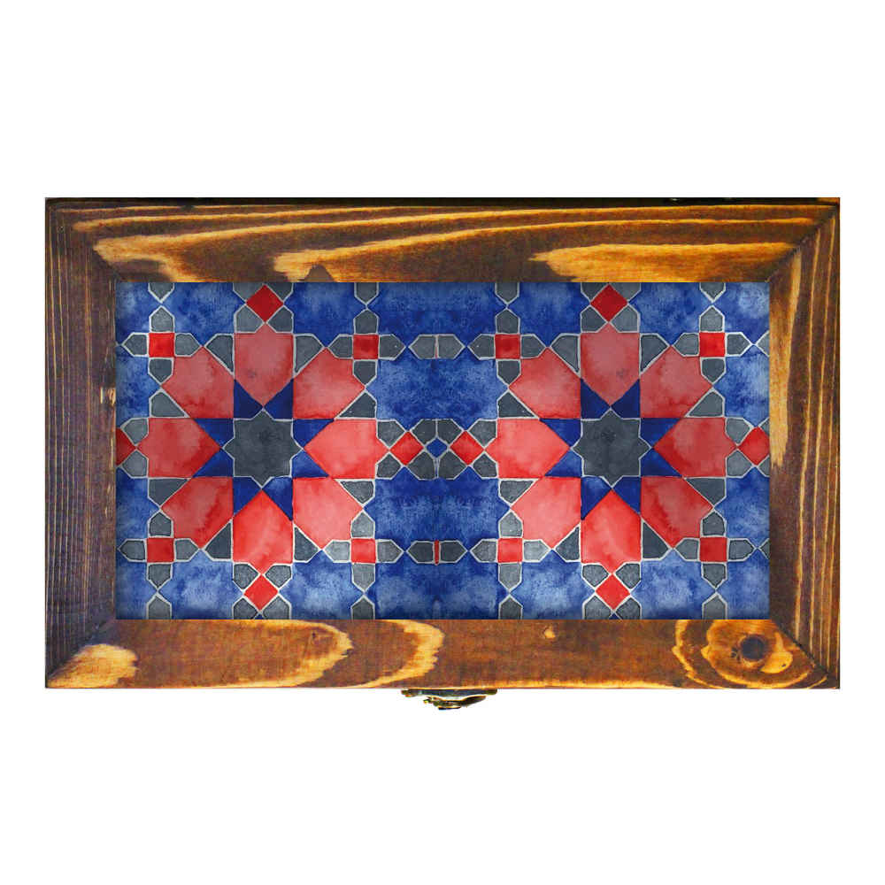 صندوق تخزين أدوات المائدة الخشبي نموذج مينا