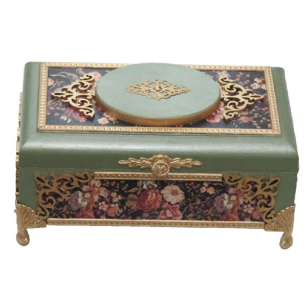 صندوق تخزين أدوات المائدة الخشبي نموذج ملكي