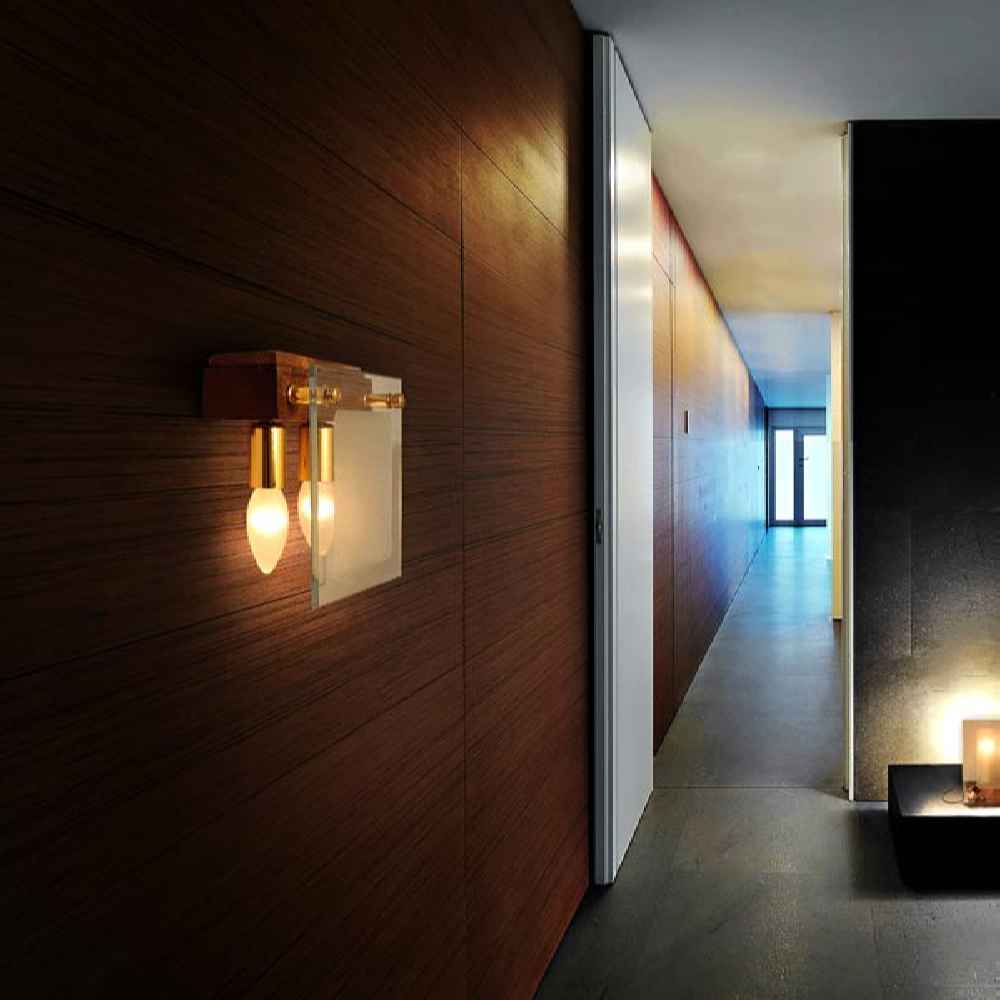 أضواء جدارية خشبية بأسلوب عصري وبسيط، جمالية مريحة A2