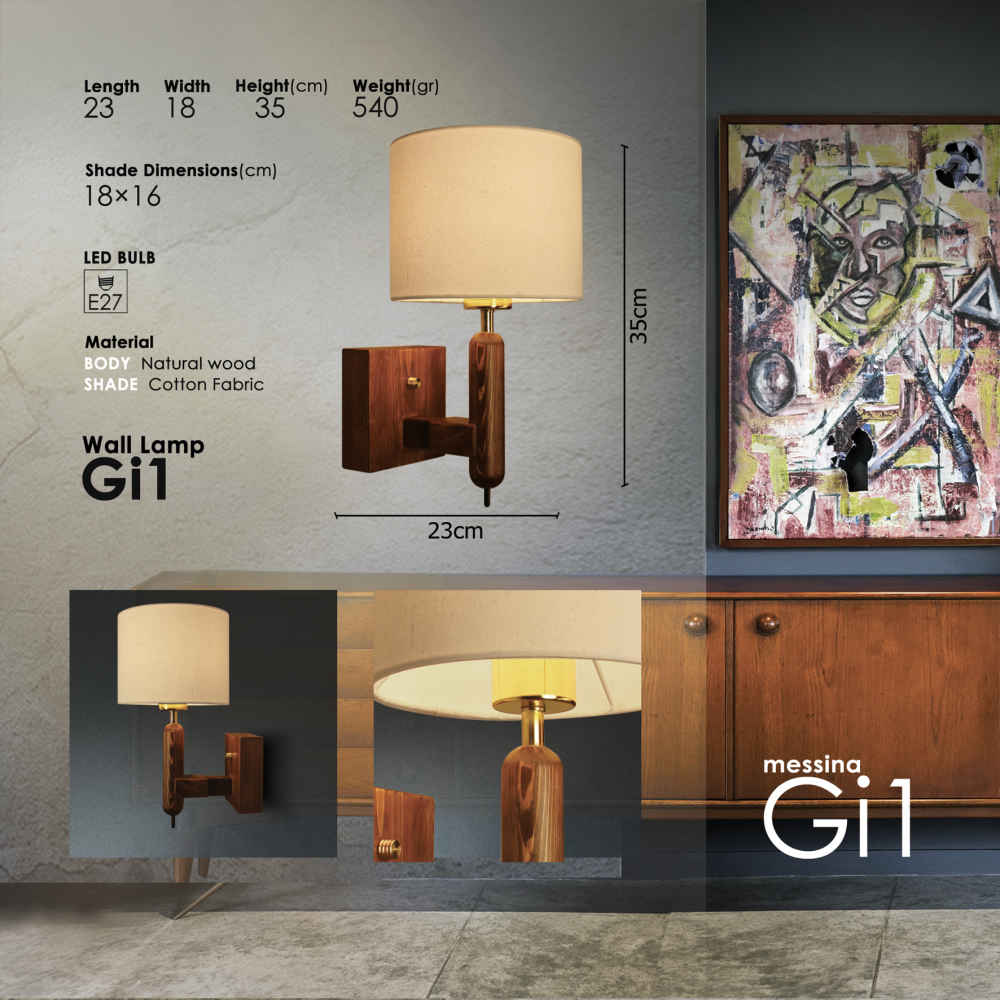 أضواء جدارية خشبية بأسلوب عصري وبسيط، جمالية مريحة GI1