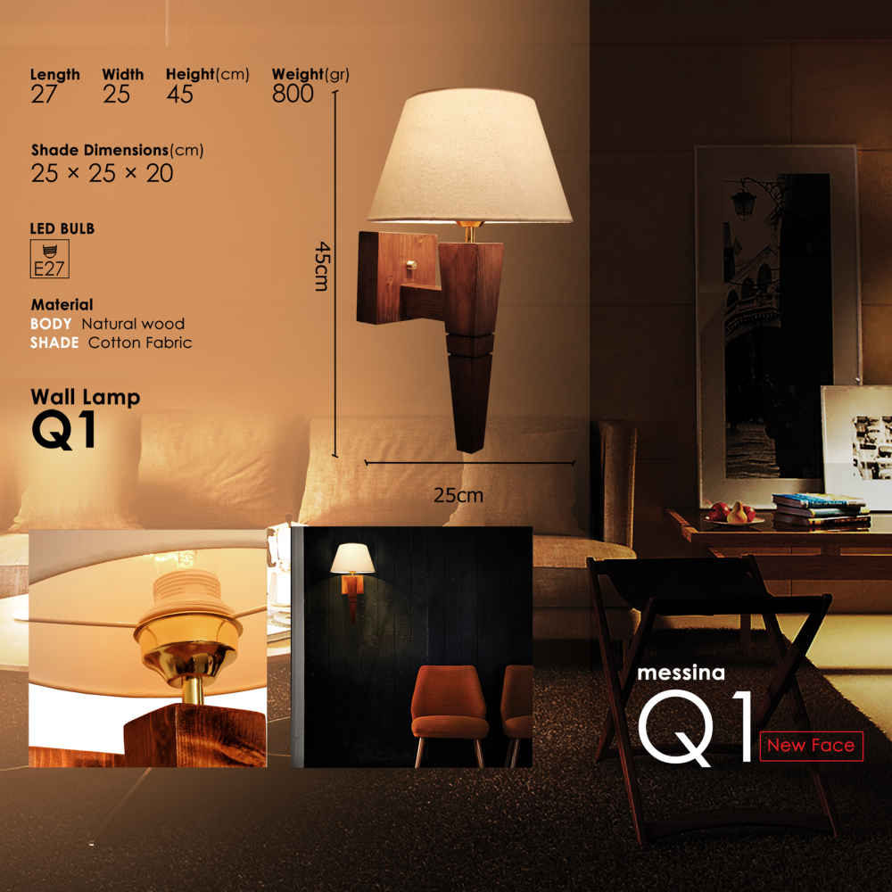 أضواء جدارية خشبية بأسلوب عصري وبسيط، جمالية مريحة Q1