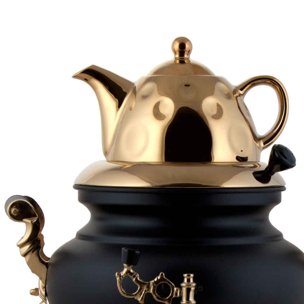 سماور غازي لصنع الشاي مع إبريق بتصميم حديث 6 لترات