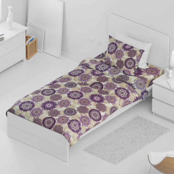 غطاء لحاف مزدوج من القطن والبوليستر – ناعم جدًا، طراز خورشيد