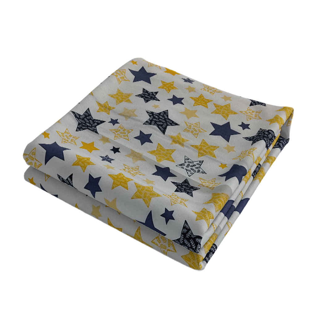 غطاء لحاف مزدوج من القطن والبوليستر – ناعم جدًا، طراز نجوم