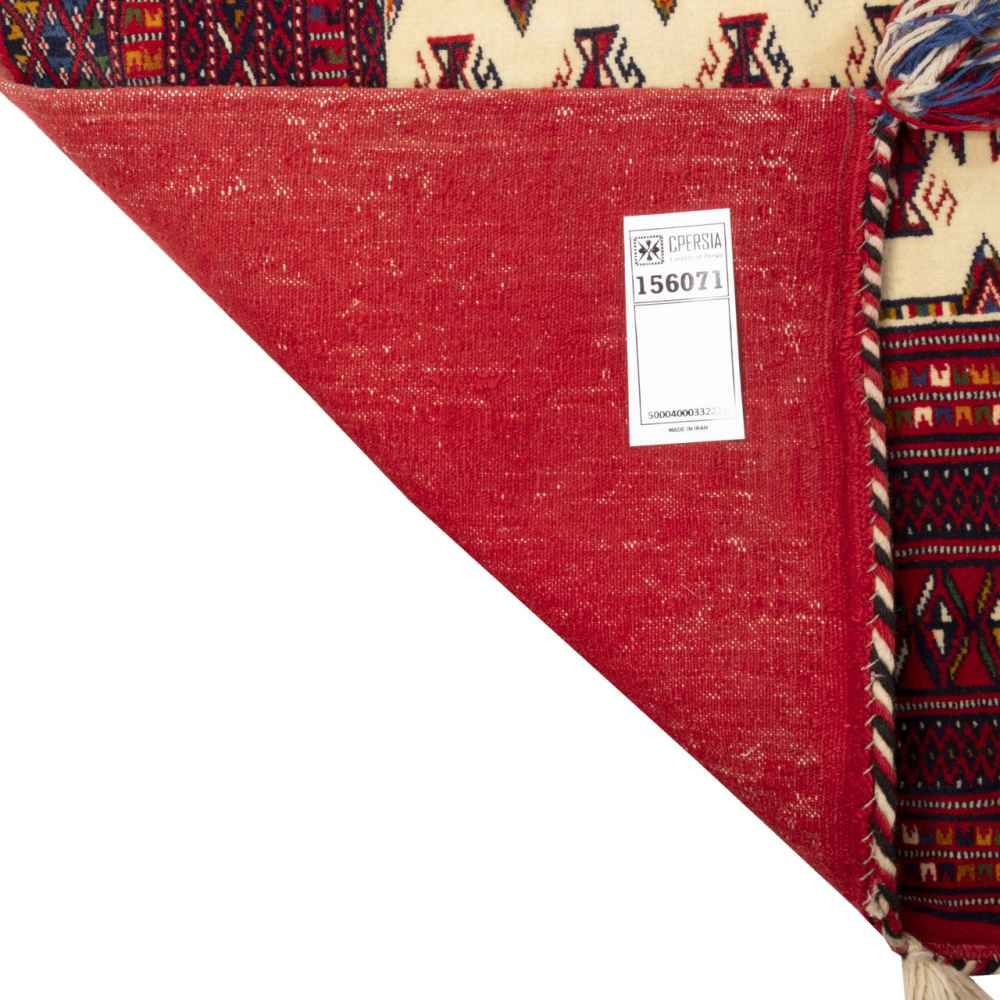 غطاء وسادة أرضية مسند ظهر تركماني منسوج يدويًا – بوشتي، تقليدي