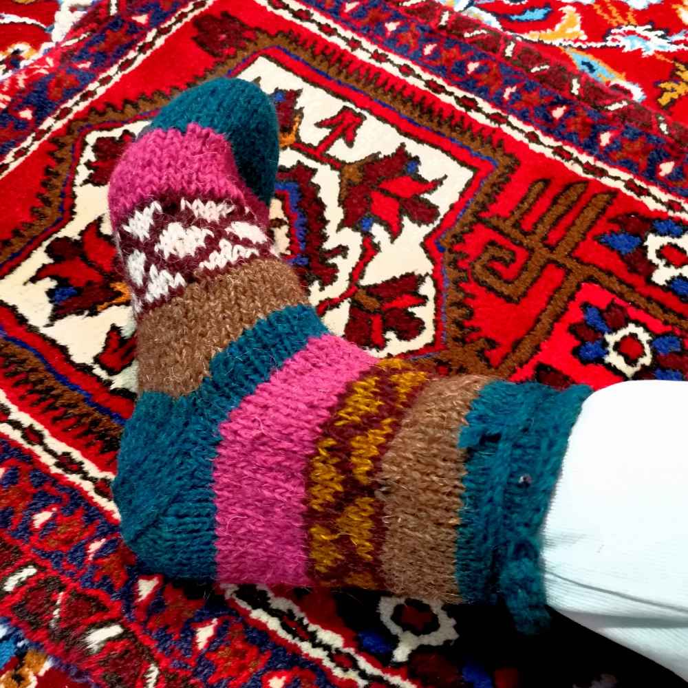 جوارب صوفية يدوية للرجال بتصميم مهران