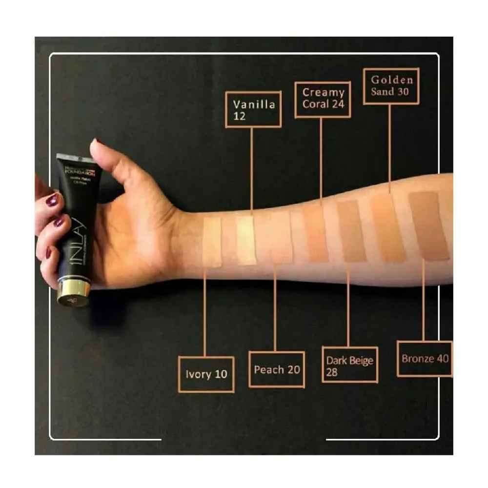 فاونديشن إنلاي خالٍ من الزيت لتغطية طبيعية (2 قطعة)