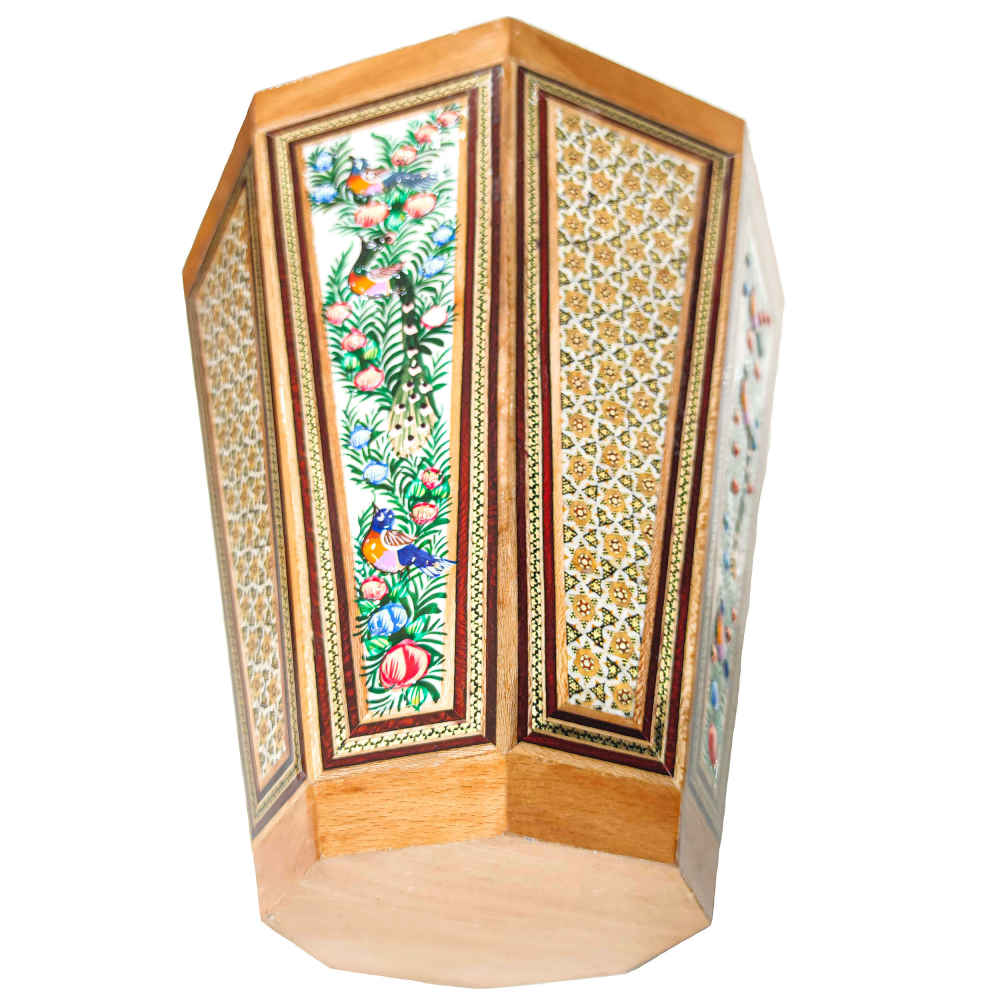 سلة نفايات خشبية إيرانية – تصميم خاتمكاري بارجسته