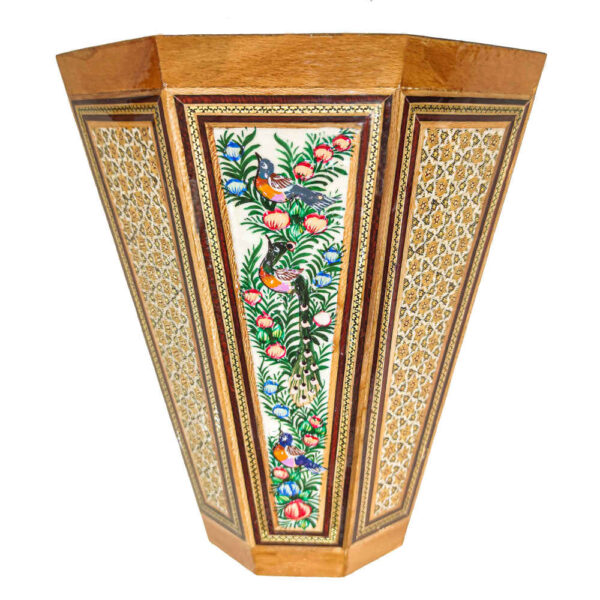 سلة نفايات خشبية إيرانية – تصميم خاتمكاري بارجسته