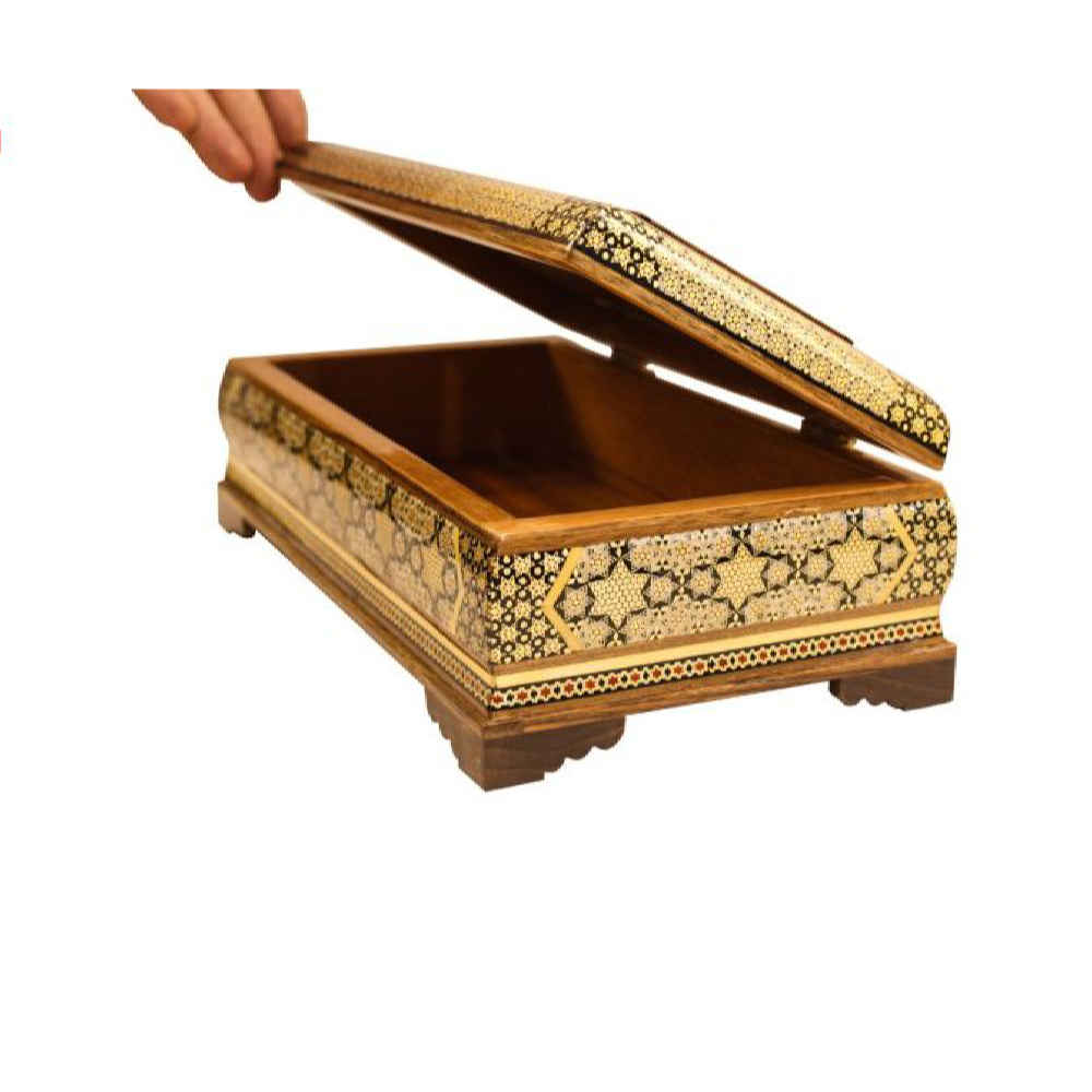 سلة مهملات وصندوق مناديل إيراني – خاتمكاري ذهبي