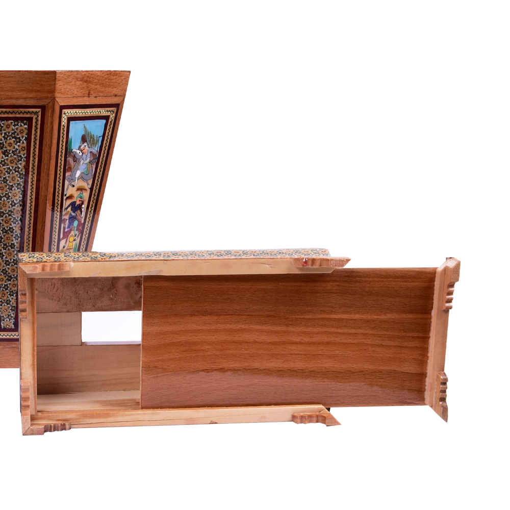 سلة مهملات وصندوق مناديل إيراني – خاتمكاري مصغر