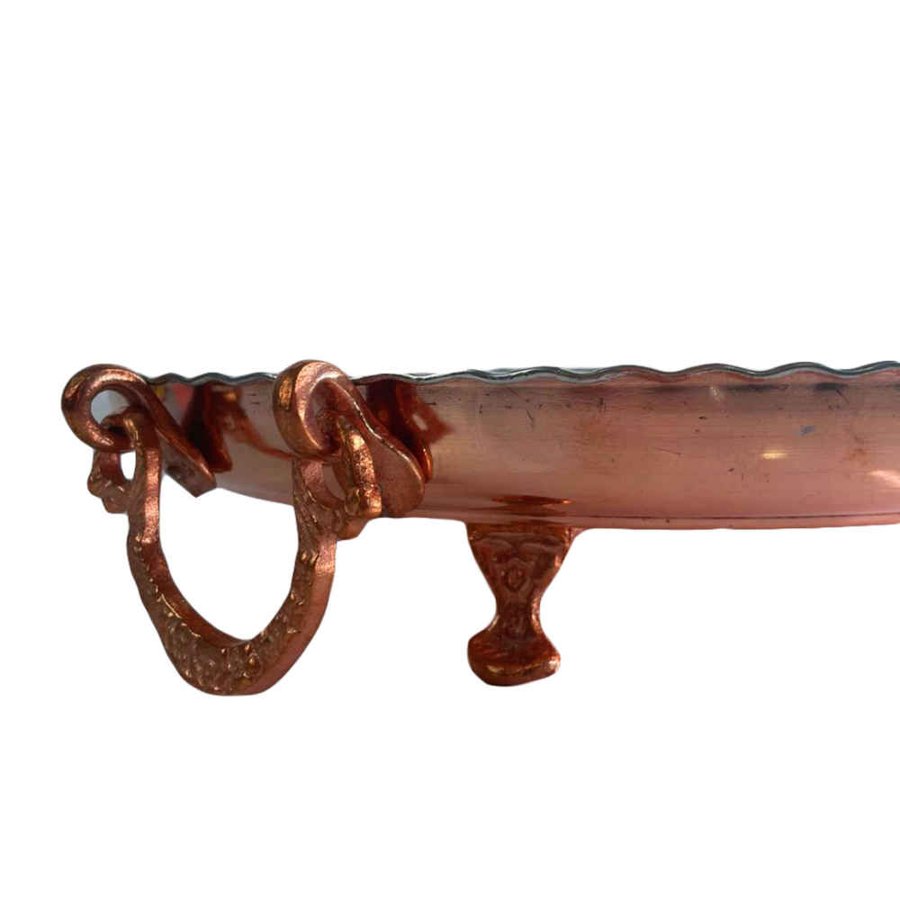 طبق تقديم نحاسية إيرانية محفورة – دلبور