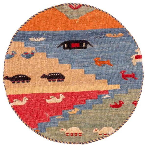 غطاء وسادة كليم إيراني منسوج يدويًا موديل أهورة