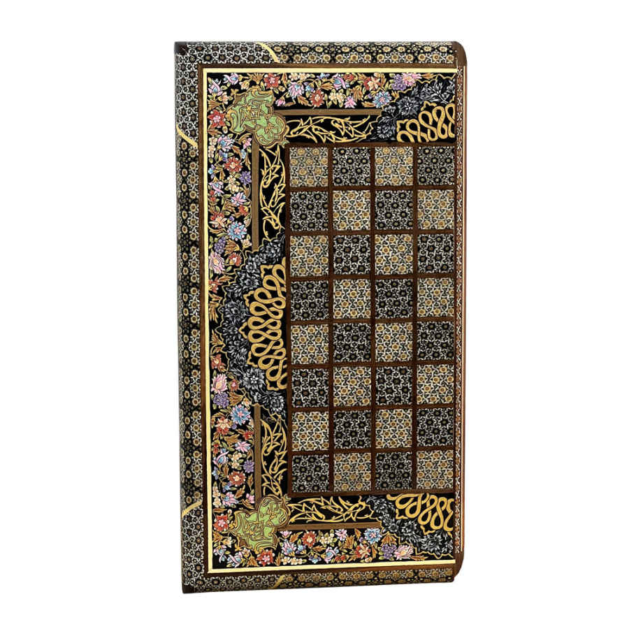 لوحة شطرنج إيرانية مرصعة بالخشب موديل سوها