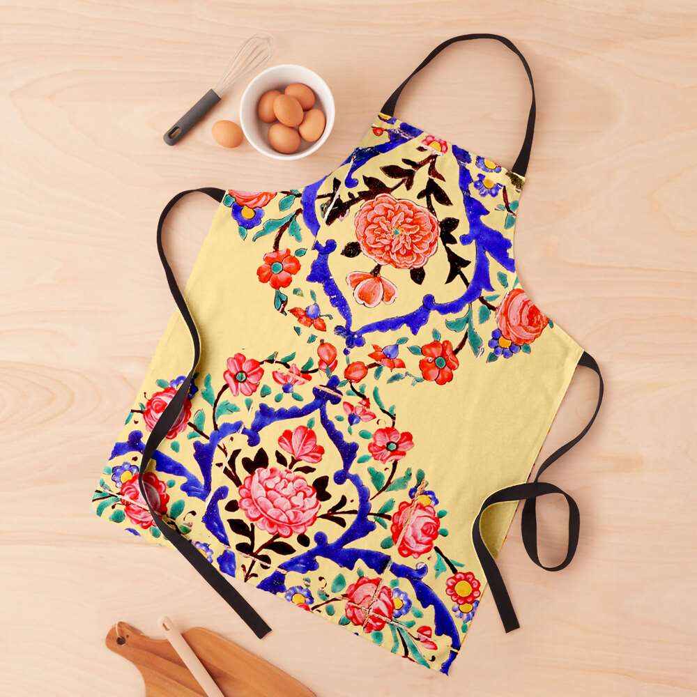 مريلة المطبخ من الكتان الإيراني نموذج عسل
