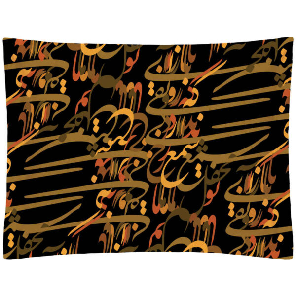 غطاء مخدة مخمل إيراني بخطوط اقتباسية – حجم قياسي موديل زلف (x2)