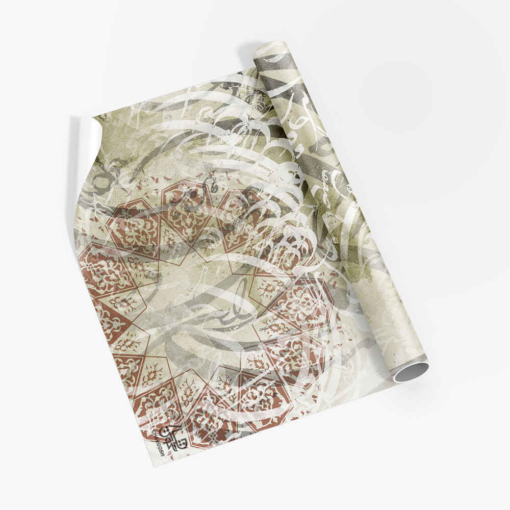 ورق حائط الخط الفارسي نموذج تسلیم للمساحات الداخلية الحديثة