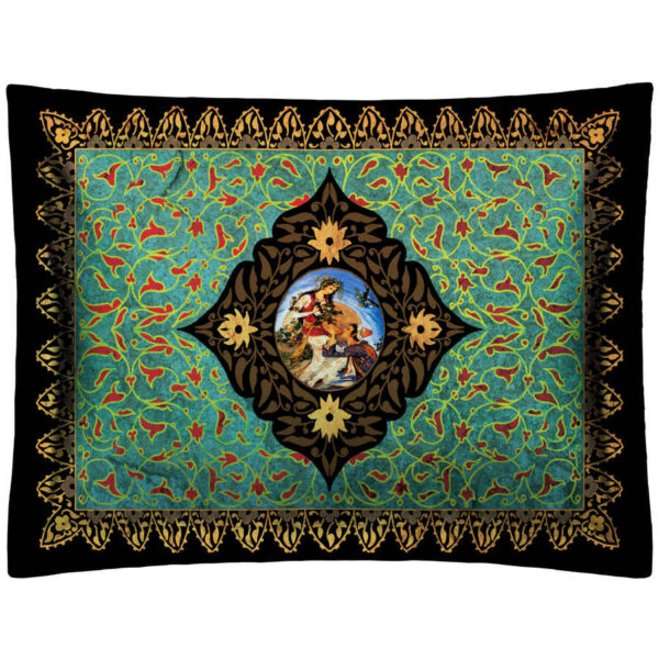 وسادة مخدة راحة النوم – غطاء مخمل مستوحى من الفن الفارسي 20412