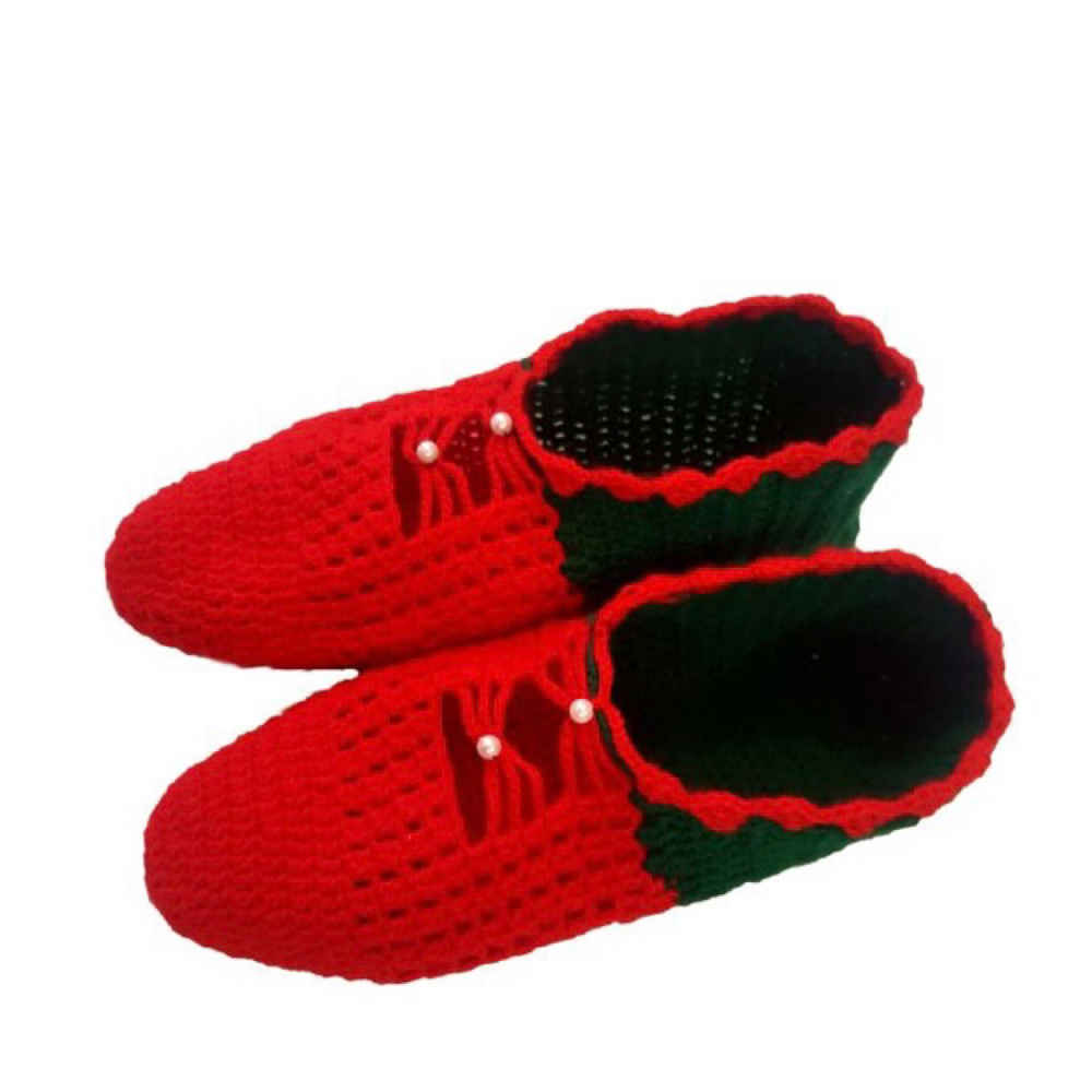 شباشب كروشيه للنساء مصنوعة من قطن محبوك موديل إليكا