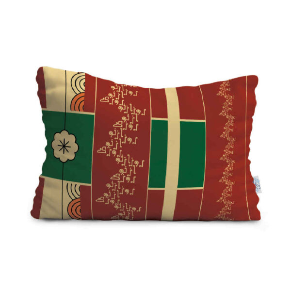 وسادة مخدة راحة النوم – غطاء مخمل مستوحى من الفن الإيراني موديل تايبوجرافي (2x)