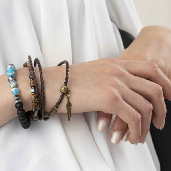 مجموعة من 3 أساور خرز للرجال والنساء – مجموعة الطبيعة