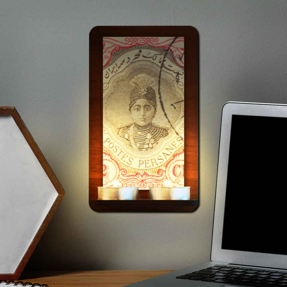 شمعدان الحائط الخشبي للشموع الصغيرة غاجار (×2)