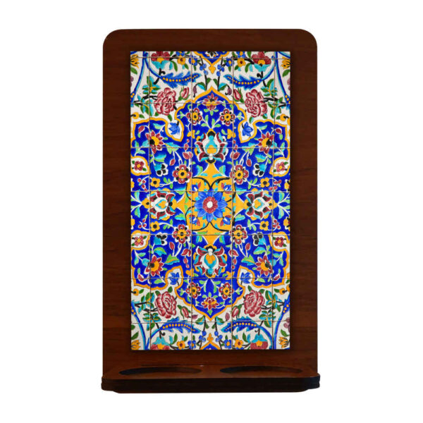 شمعدان الحائط الخشبي للشموع الصغيرة بلاط (×2)