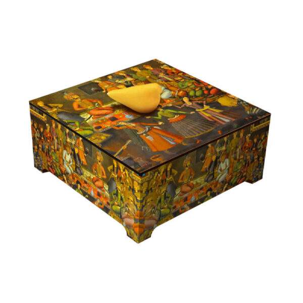 صندوق تنظيم الحلوى الخشبي نموذج رقص