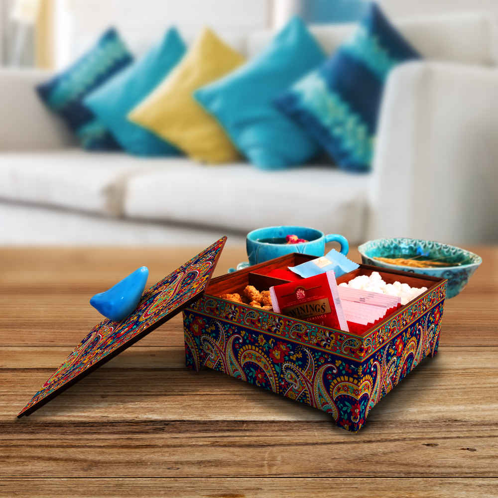 صندوق تنظيم الحلوى الخشبي نموذج نوشین