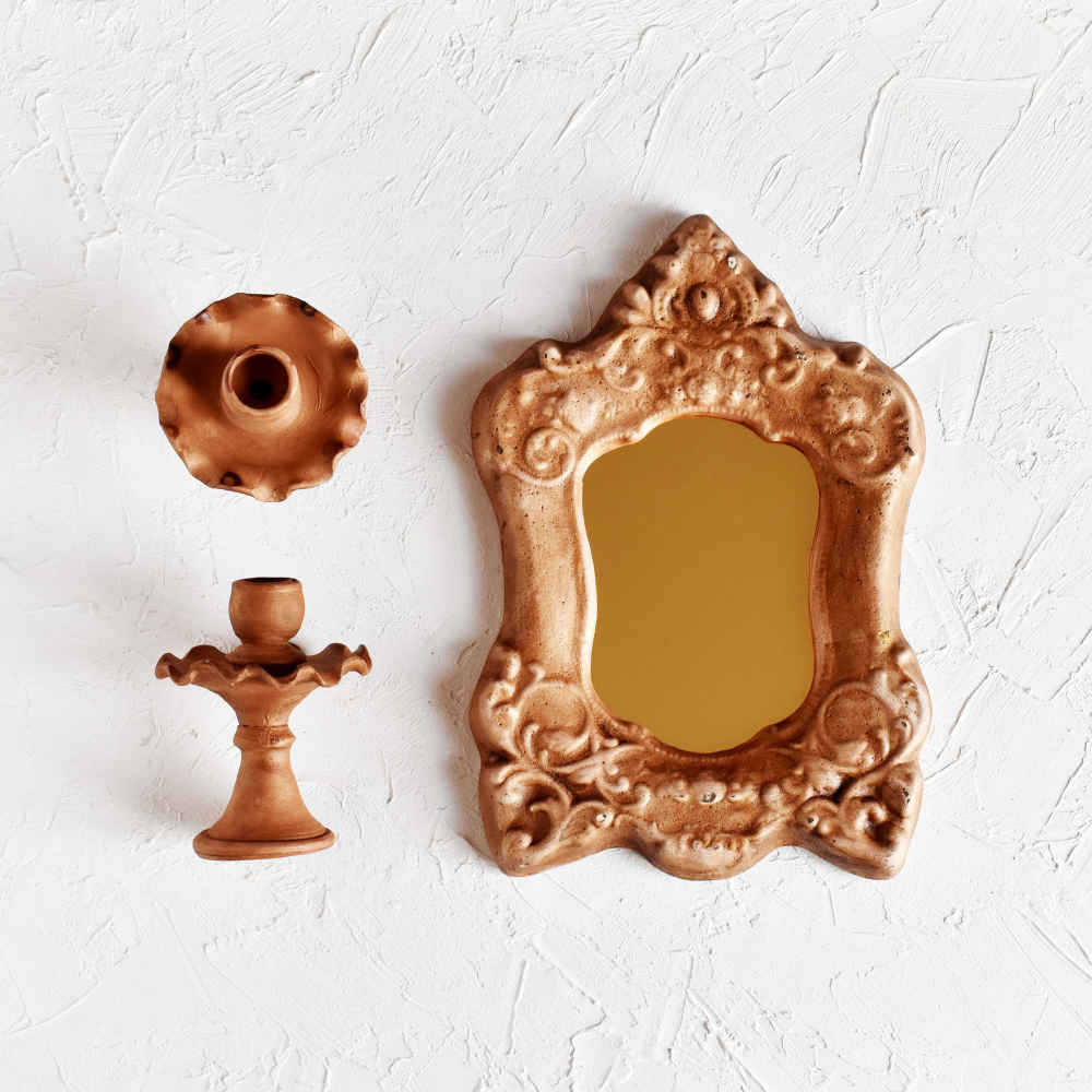 مجموعة أطباق السبعة مع مرآة مناسبة لنوروز أزين (10 قطع)