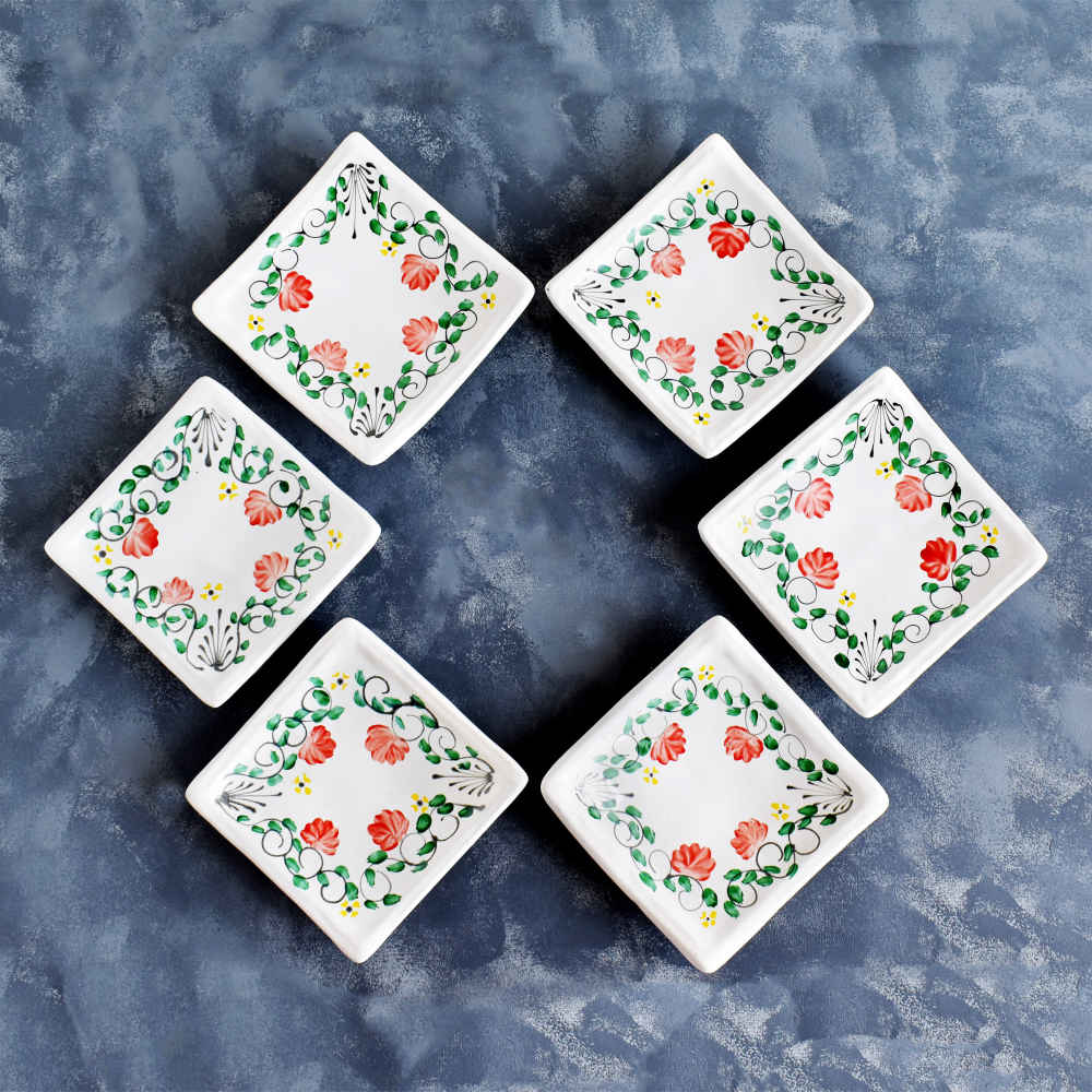 مجموعة أطباق السبعة مع مرآة مناسبة لنوروز بهاري (10 قطع)