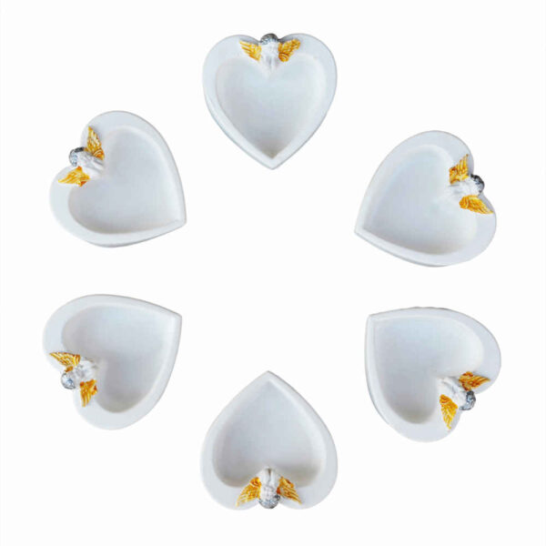 مجموعة أطباق السبعة مع مرآة مناسبة لنوروز قلب (6 قطع)