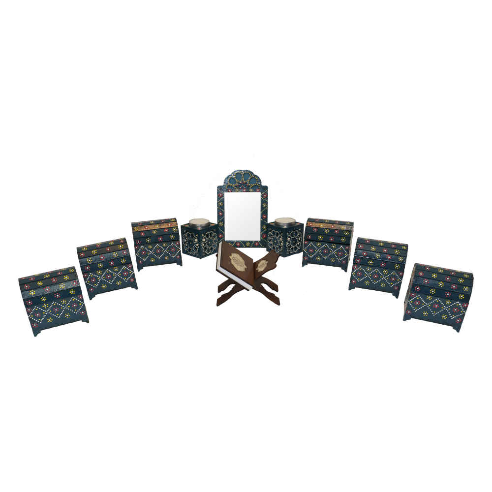 مجموعة أطباق السبعة مع مرآة مناسبة لنوروز نقطة کوب