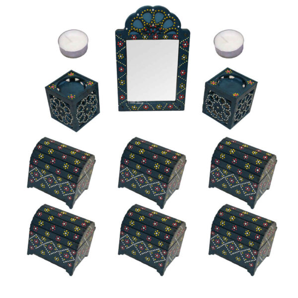 مجموعة أطباق السبعة مع مرآة مناسبة لنوروز نقطة کوب