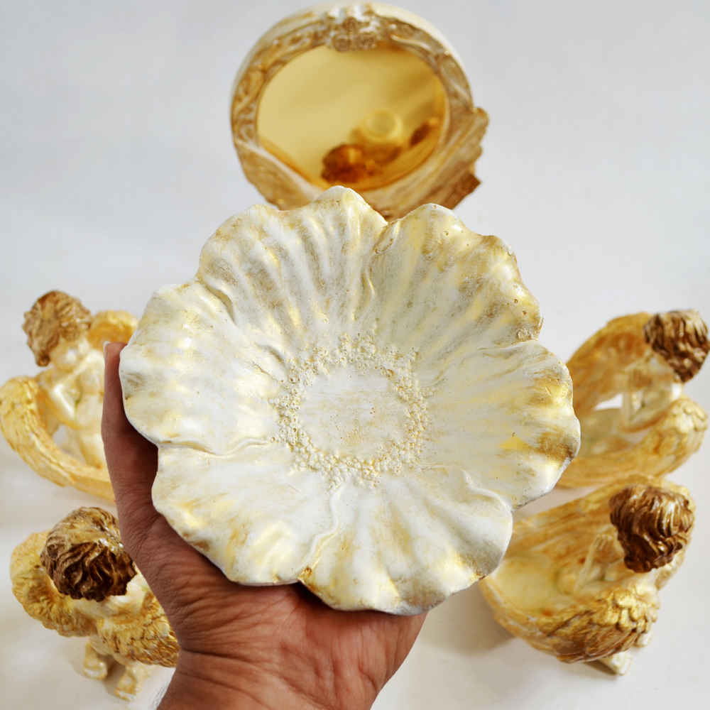 مجموعة أطباق السبعة مع مرآة مناسبة لنوروز بارسا (10 قطع)