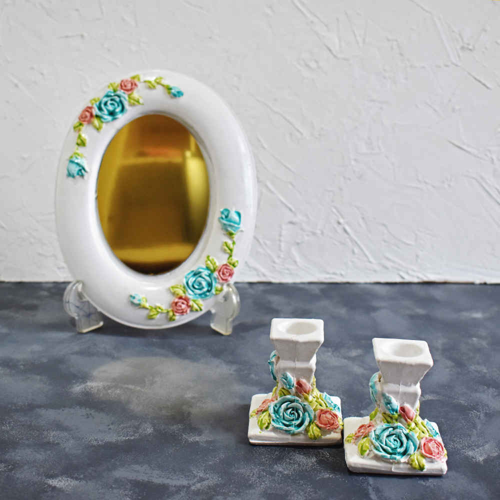 مجموعة أطباق السبعة مع مرآة مناسبة لنوروز رامش (10 قطع)