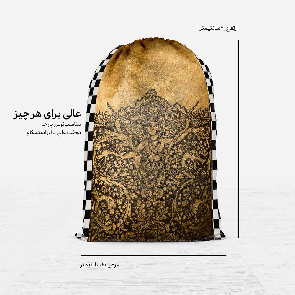 حقيبة رياضية بخيط سحب إيرانية موديل قهوة