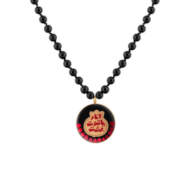 قلادة إيرانية مطلية بالذهب ياقوت