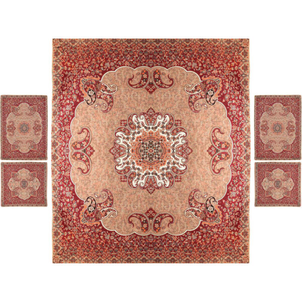 مجموعة مفارش سرير إيرانية – بطراز شرقي بحجم مزدوج من قماش الترمى – تيماء