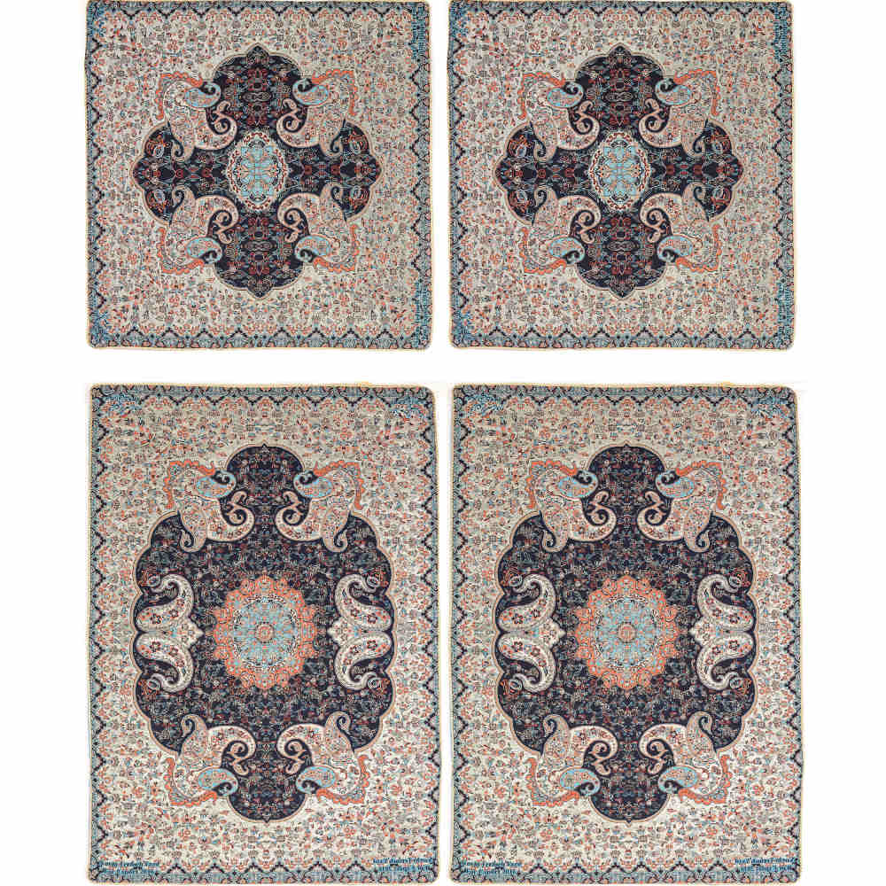 مجموعة مفارش سرير إيرانية – بطراز شرقي بحجم مزدوج من قماش الترمى – ترنج