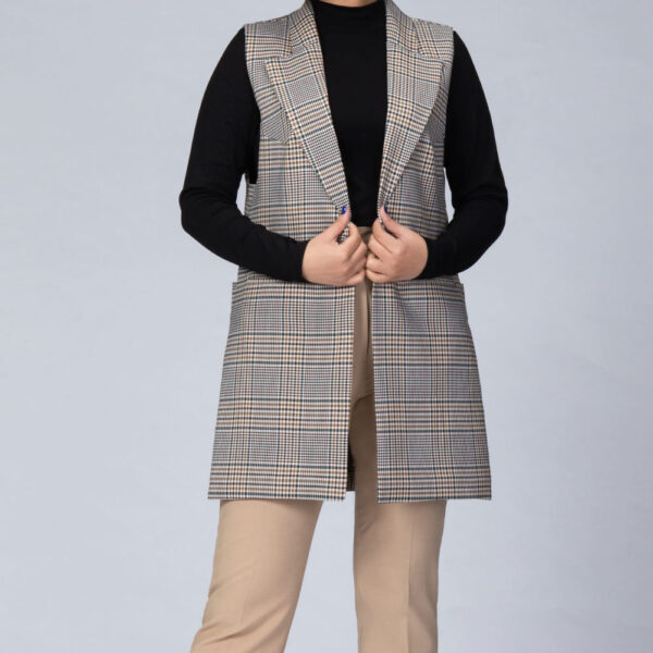 بليزر نسائي عصري بدون أكمام موديل مهرسا