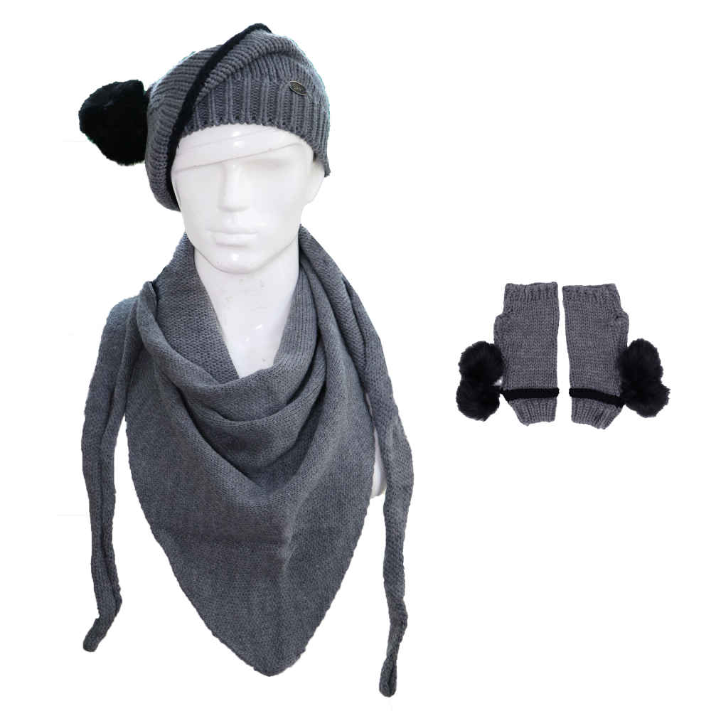 طقم قبعة وشال محبوك للنساء – نموذج آرا