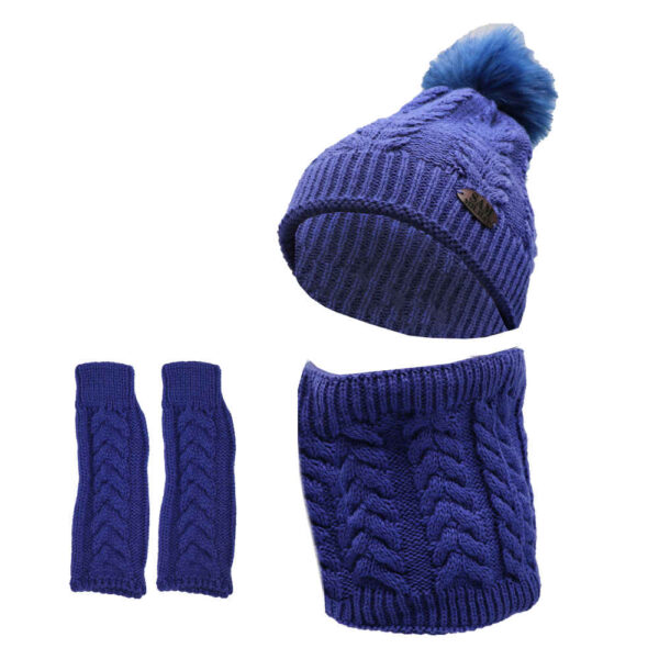 طقم قبعة وشال محبوك للنساء - نموذج إليكا