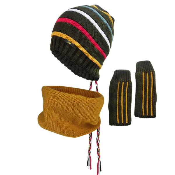 طقم قبعة وشال محبوك للنساء - نموذج هيفا