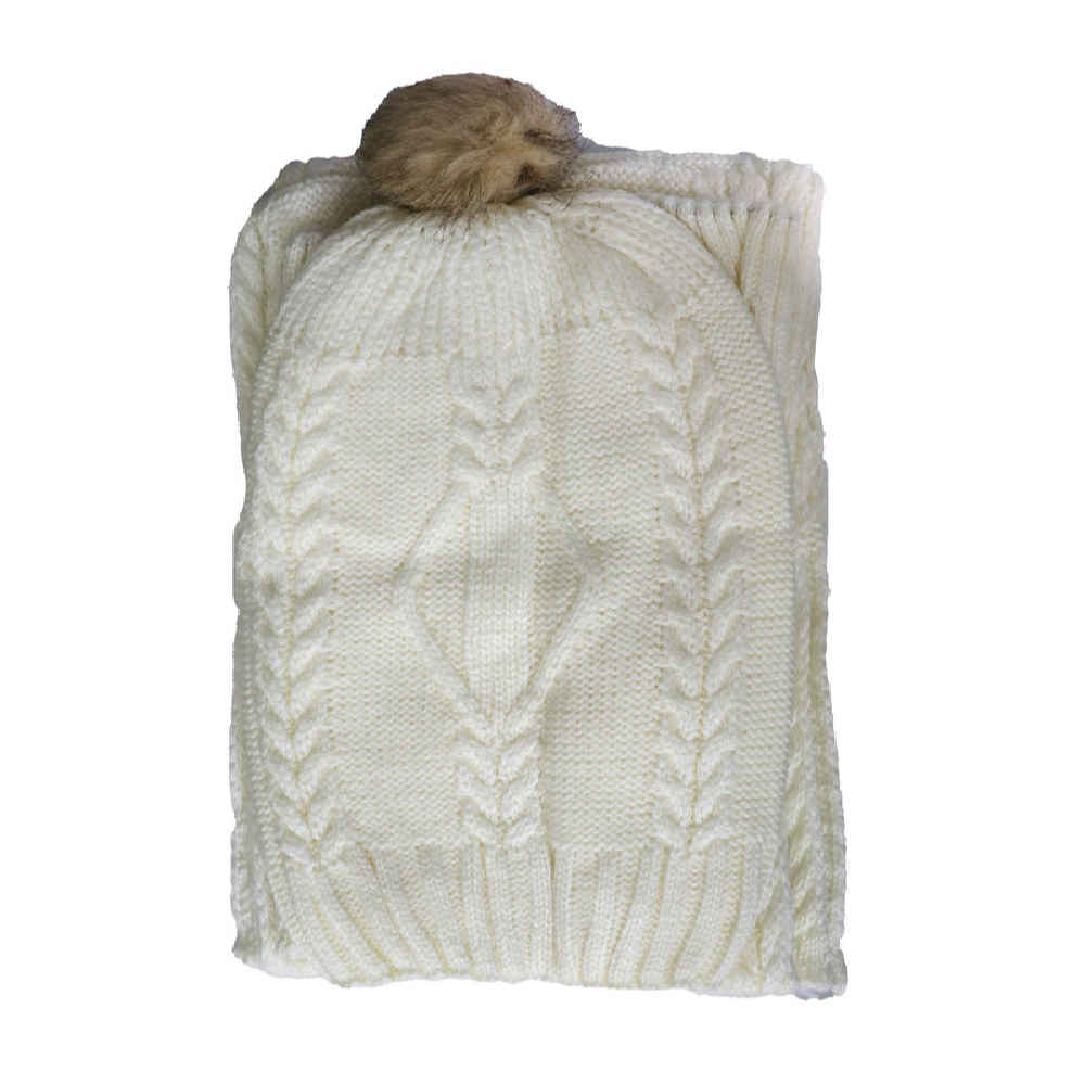 طقم قبعة وشال محبوك للنساء – نموذج كارين