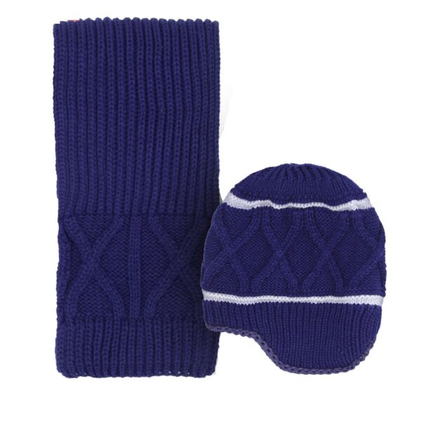 طقم قبعة وشال محبوك للنساء - نموذج لاله