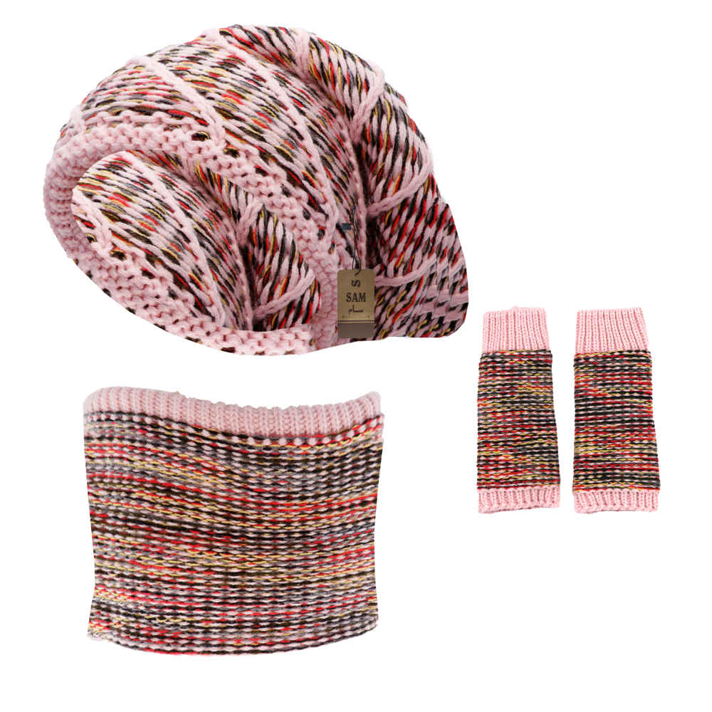 طقم قبعة وشال محبوك للنساء – نموذج باناه